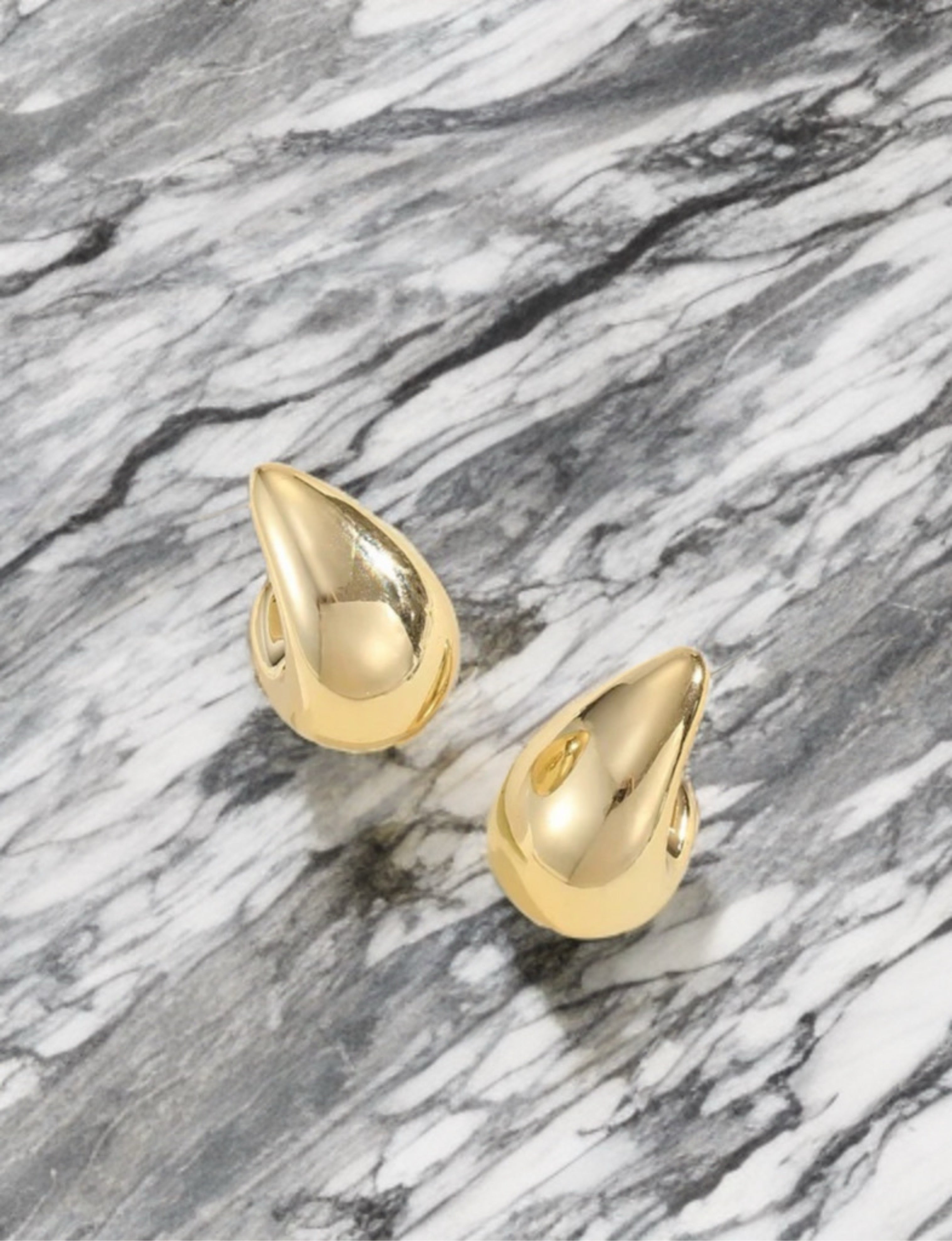 Gold Plated Teardrop Earrings