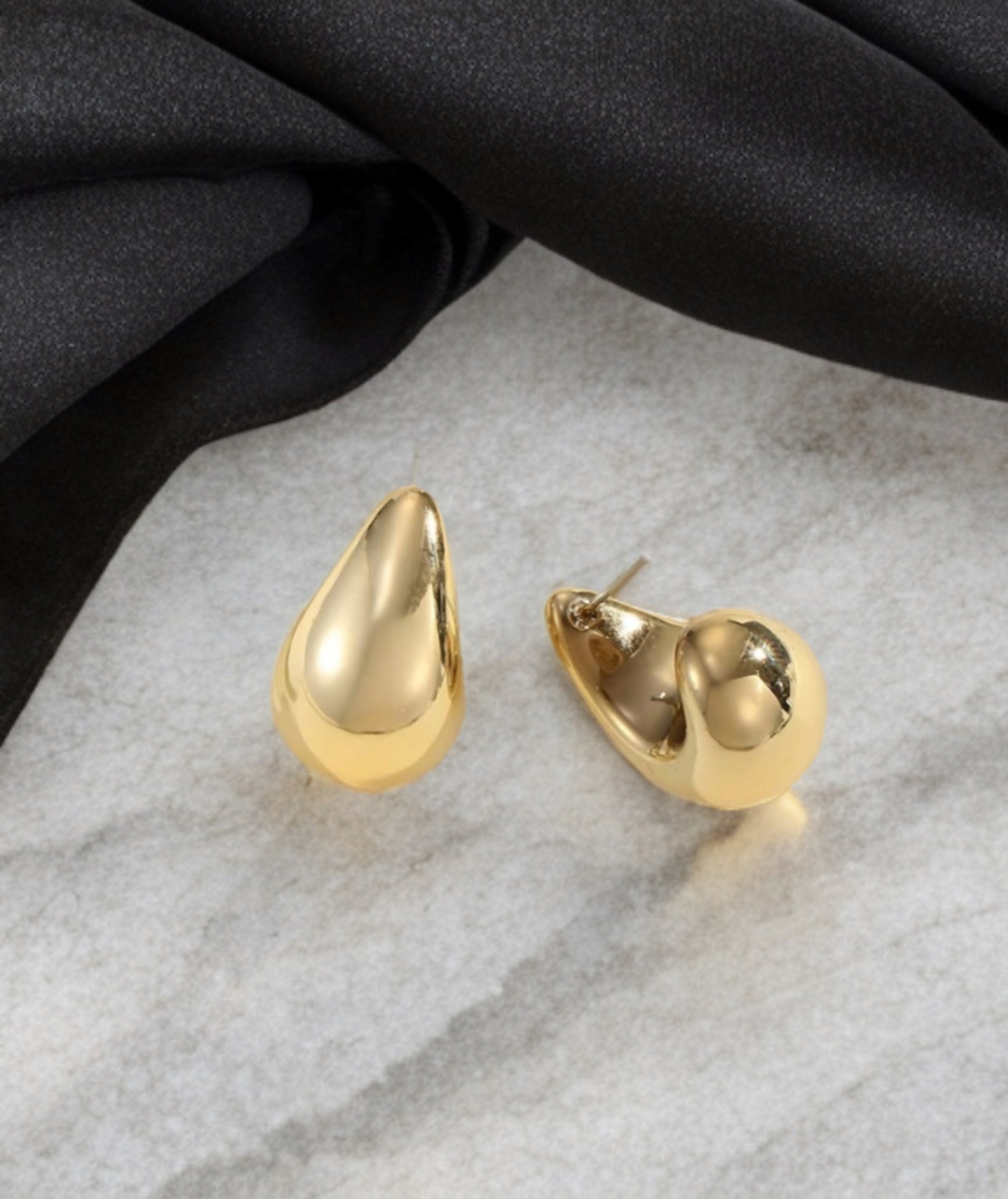 Gold Plated Teardrop Earrings