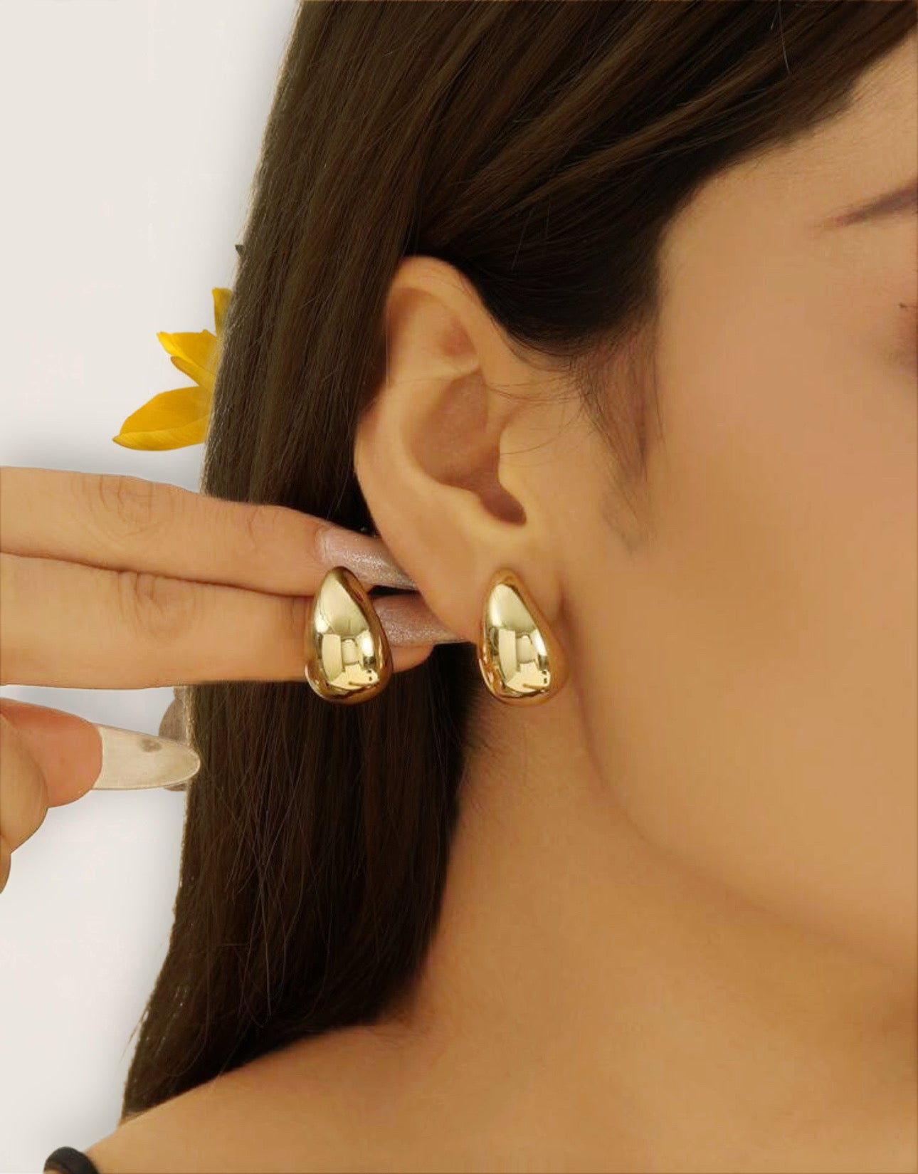 Gold Plated Teardrop Earrings